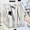 2Pcs/Transparent Acrylic Desktop Storage Box Multi-Compartment File Organizer Office Desk Storage Rack Large Capacity