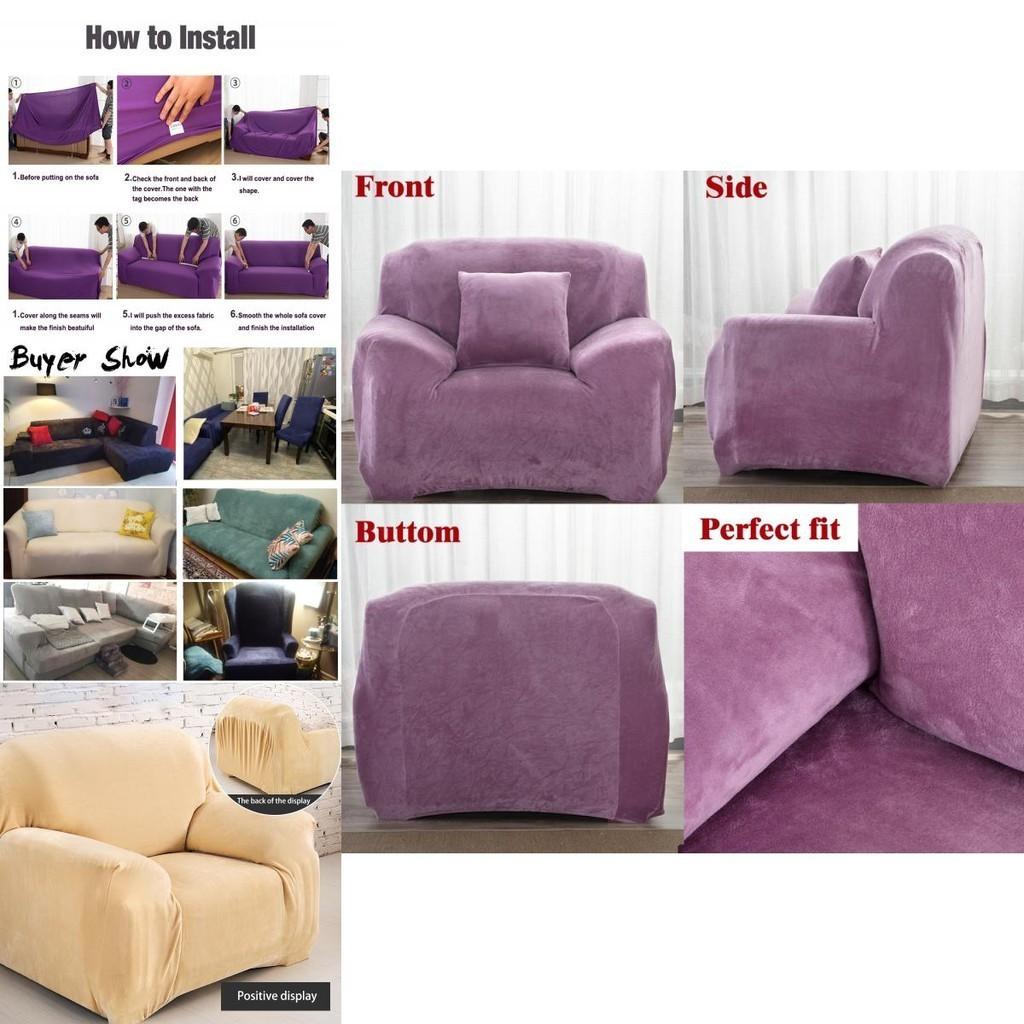 Elegant Elasticity Sofa Cover Soft Flannel Couch Cover For Stylish Home Dcor
