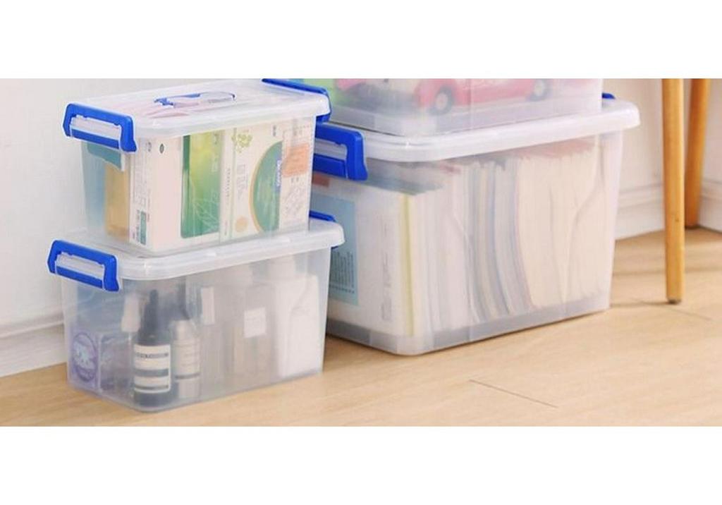 Extra-Large Transparent Plastic Storage Box for Car, Home, or Dorm - Multi-functional Toy Organizer