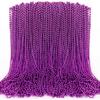 100pcs Mardi Gras Beads, Green Purple Gold Metallic Mardi Gras Beads Necklaces Accessories Bulk, Mardi Gras Carnival Beads Neckl