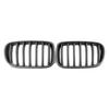 All Black Single Line Style Front Bumper Grilles For BMW X3 F25 2010-2013 Silver Diamonds Style Racing Double Slat Grills