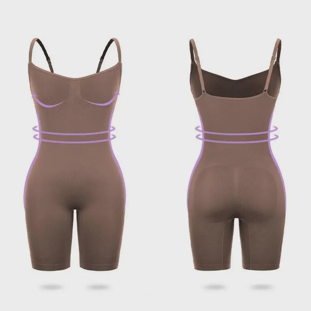 European and American Seamless Plus Size Body Shaper: Women's Body-Lifting Corset, Full Body Sling, Abdomen Slimming One-Piece Underwear.