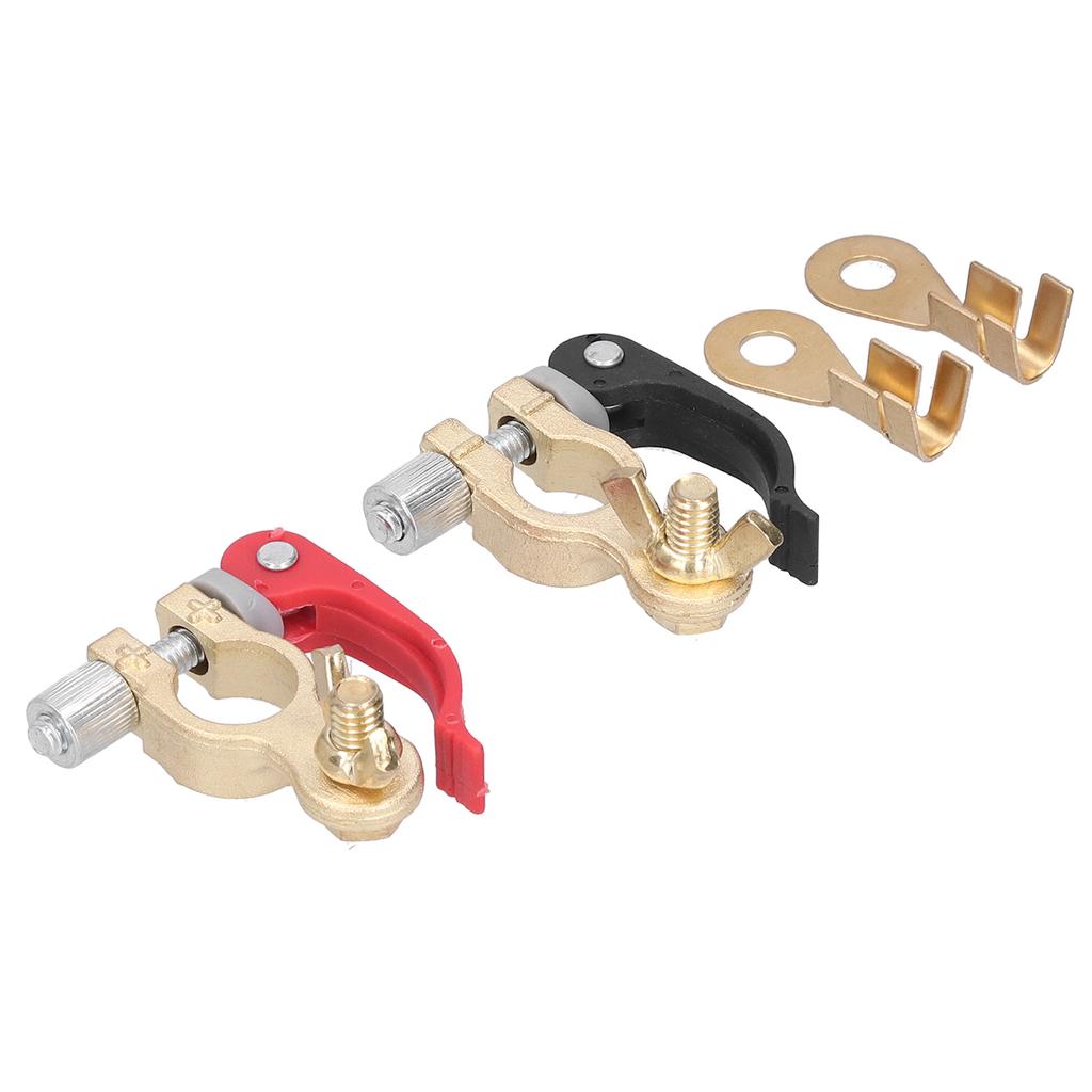 Quick Disconnect Battery Terminal Clamp Shut Off Connectors with Lug for 12V 6V 24V Boat Race Car