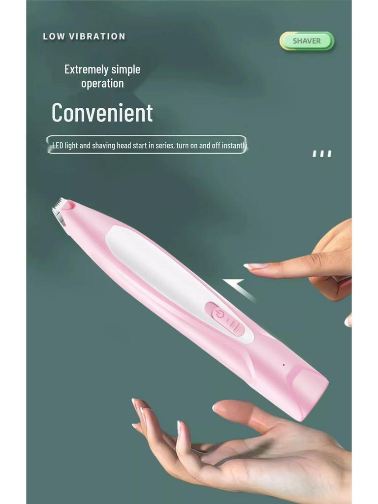 Electric Pet Hair Trimmer with Light for Cats & Dogs