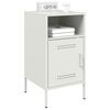 Nightstand White 36x39x68 cm Steel