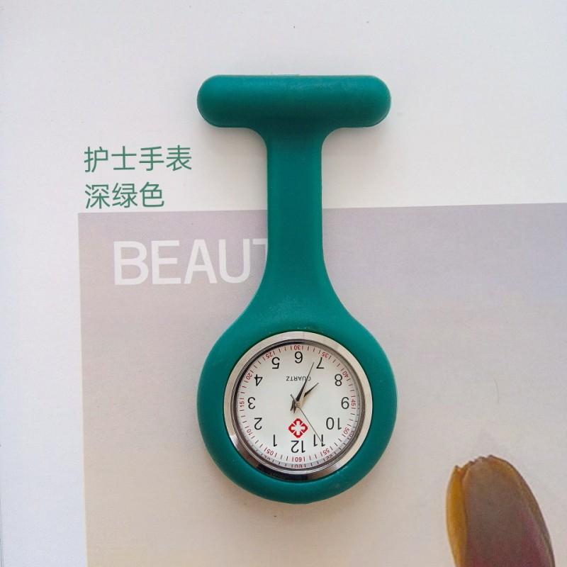 Nurse Silicone Lapel Watch Pin-on Students Quartz Gift Round Dial