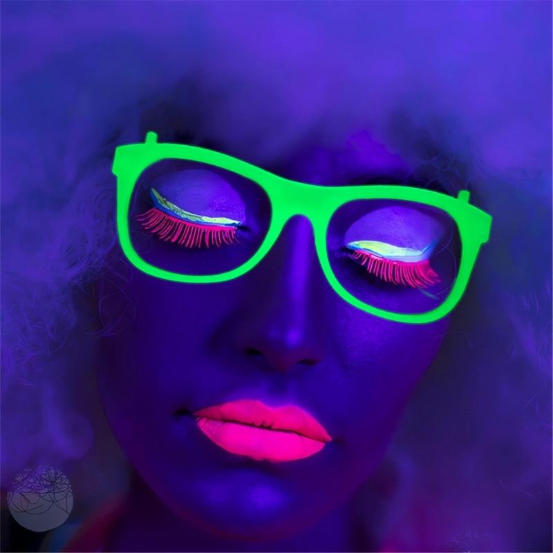Fluorescent Glasses Frame for Nightclub Light Up Party Glasses Unisex Frame for Halloween Dance Show Props Party Eyewear