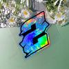 1PC 0 To 9 Arabic Numerals Holographic Carbon Fiber Motorcycle Stickers Waterproof Motorbike Front Fairing Scooter Vinyl Decals