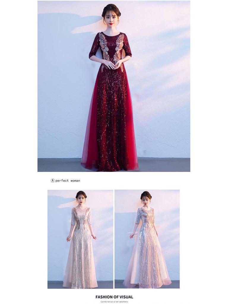 Długa Chińska Sukienka do Tańca i Chóru Damska