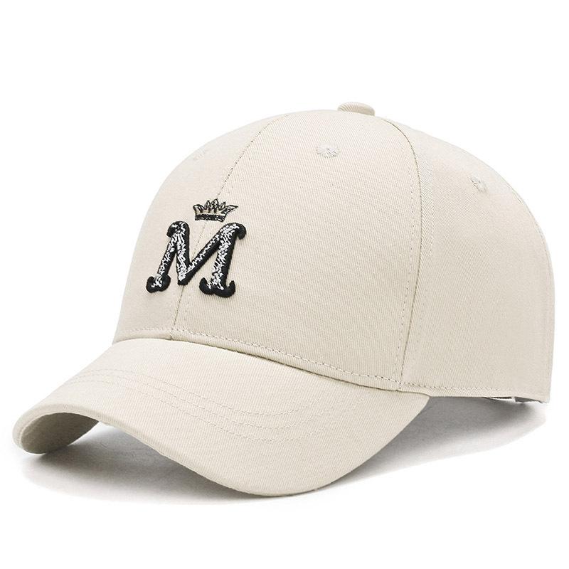 Hat M Standard Embroidered Baseball Cap Korean Fashion Simple Hat Short Brim Sun Hat, Sunshade Sun Protection Hat Equestrian Hat Tide