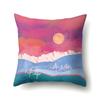 Polyester Pillowcase Automobile Decoration Mountain Home Print Pillowcase Waist Cushion Cover Bedside Cushion Cover Bedside Cushion Cover