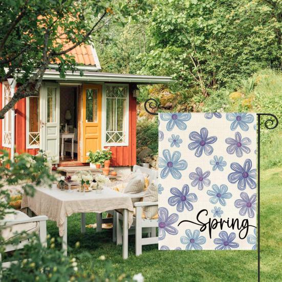 Spring Summer Floral Garden Flag 12x18 Inch Vertical Double Sided Colorful