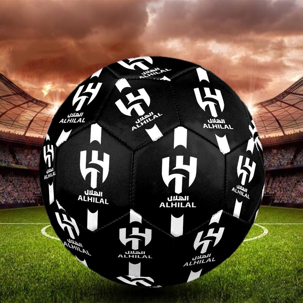 Al-Hilal Club di Calcio Saudita Pallone da Calcetto Indoor Taglia 5 Colorato Per Tutte le Età Cucito a Macchina PVC Pronto per la Competizione Resistente Alto Rimbalzo