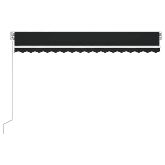 Auvent rétractable - MAISON EXCLUSIVE - 450x350 cm - Aluminium poudré - Tissu polyester PU - Anthracite