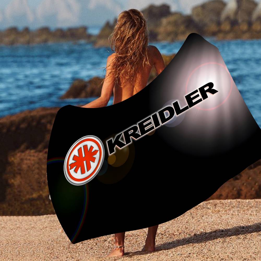 Serviette de Plage Microfibre Logo K-Krei-Dler Absorbante Séchage Rapide Douce Serviette de Yoga Natation Station Balnéaire Alpinisme