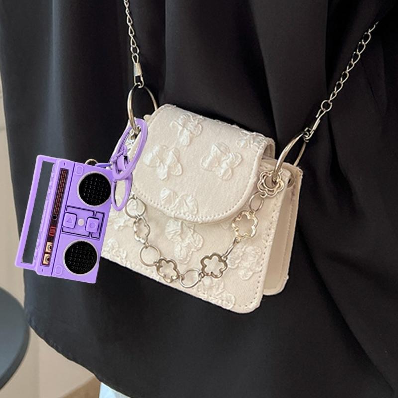 Mini Voice Recorder Keychain Recorder Keychain Creative Tape Recorder Keychain Portable Keychain Pendants for Backpacks