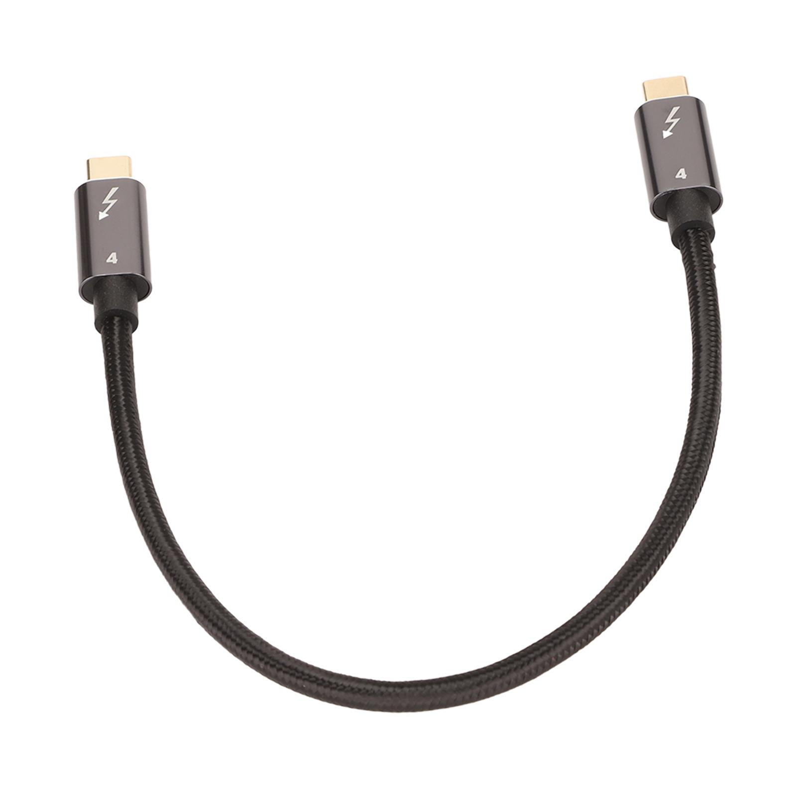 

Кабель USB 4.0 8K HD 40 Гбит/с PD 100 Вт Type C на Type C Кабель для быстрой зарядки для телефона, ноутбука, планшета 30cm/11.8in