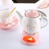 Japanese Ceramic Coffee Cup Cherry Powder Afternoon Tea Can Be Reused Dishwasher Cup Horn Porcelain Gifts