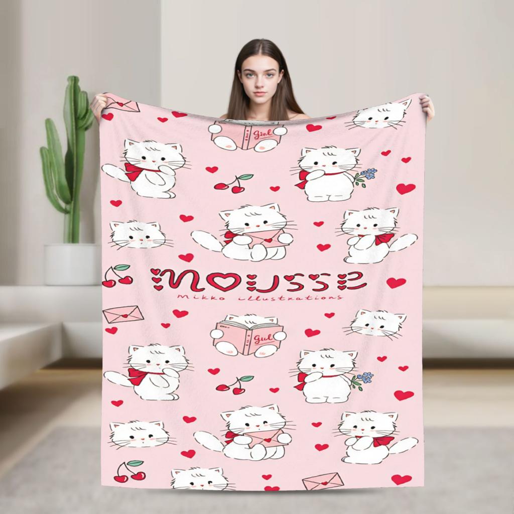 Пледы Mikkos Mousses Мягкие Теплые Декоративный Плюшевый Плед Уютный Диван Кресло Фланелевое Покрывало Покрывало для Дивана-Кровати