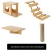 In Stock Wall-Mounted Solid Wood Cat Climbing Frame, Cat Tree, and Scratching Post