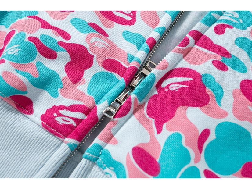 Men's Multi-color Camouflage Zipper Hoodie - Trendy Brand Plus Velvet Cardigan Shark Jacket