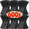 600/100x Self Locking Cable Ties Plastic Nylon Adjustable Cord Ties Straps Fastening Fixed Loop Home Office Cables Tie Fastener