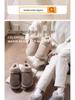 Women's Thick Sole Velvet-Lined Snow Boots - Cozy Autumn/Winter Fluffy Feel with Heel for Outdoor Wear.