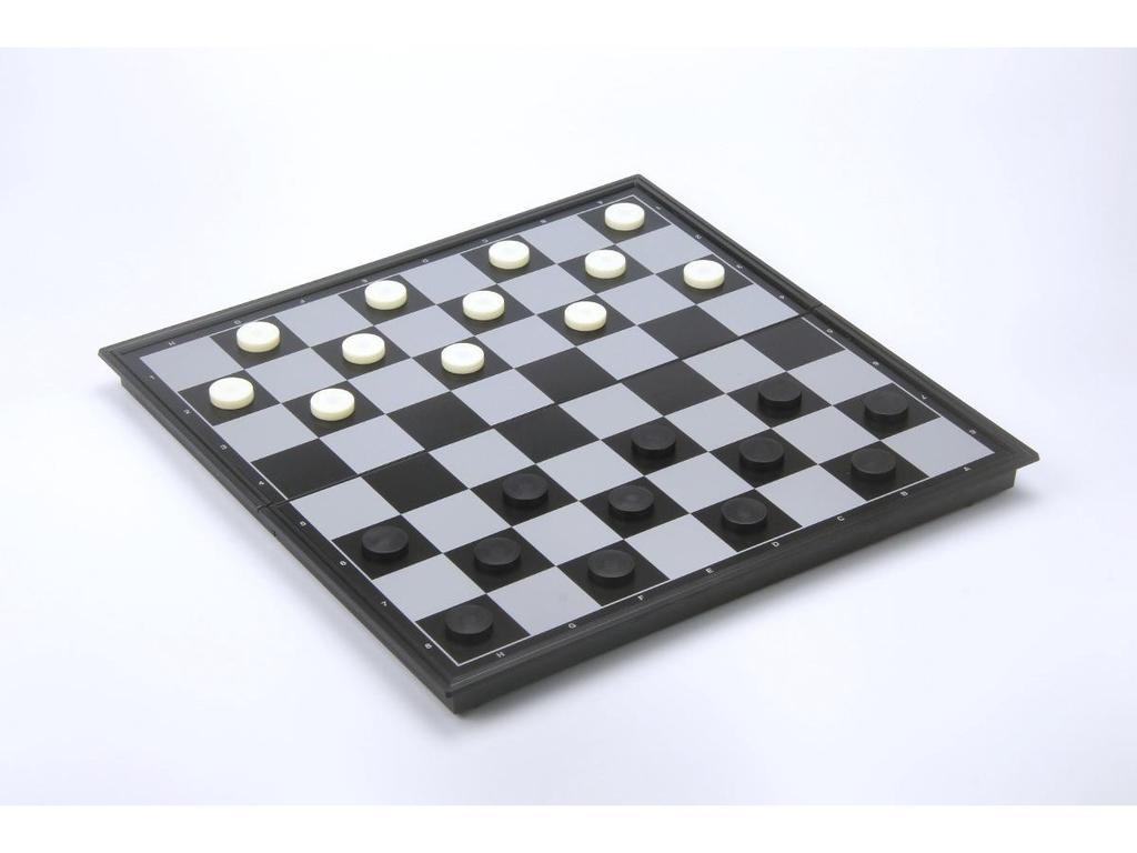 Youbang Drei-in-Eins Magnetisches Faltbares Schach-, Dame- und Backgammon-Spielset (Mittel)