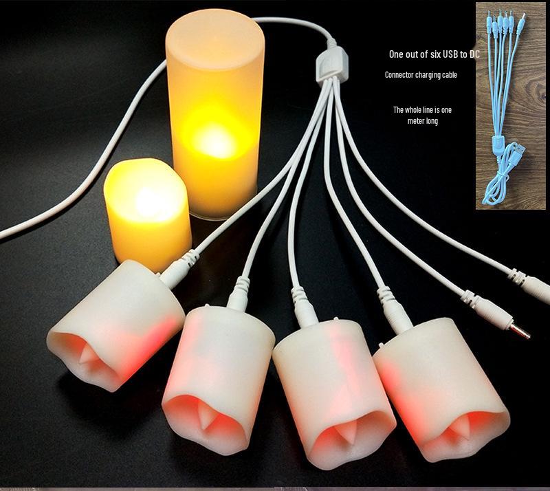 Remote-Controlled LED Candle Lamp for Ambiance and Themed Events