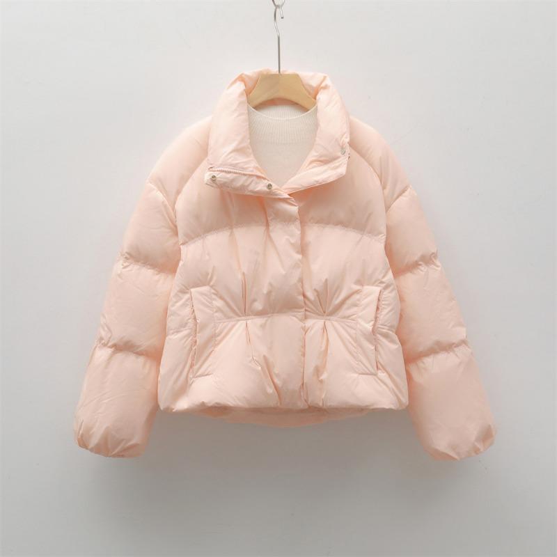 Cappotto da donna in piumino d'anatra 90% collo autunnale e invernale tinta unita semplice giacca in piumino d'anatra