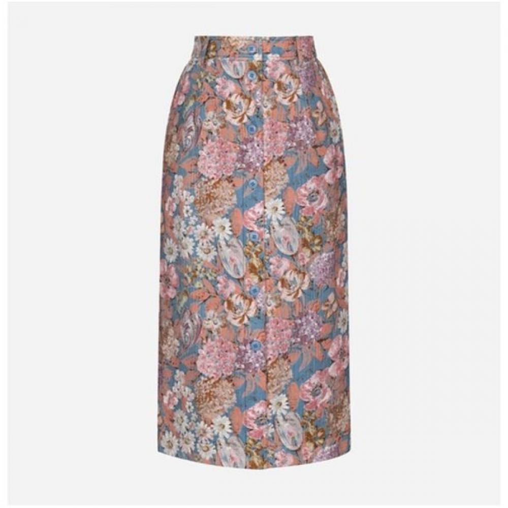 

THursday Island Pattern Semi H Line Skirt T256msk142w blue (BL)/M