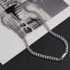 Solid Color Titanium Steel Necklace Cuban Punk Necklace Bracelet Hip Hop Chain Necklace  Women Men
