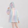 Girls Summer Sun Protection Coat Rainbow Thin Style Princess Jacket Outdoor Activity 3-12 Years Children Clothing