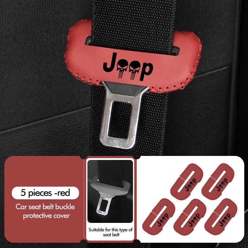Car Seat Belt Buckle Anti-scratch Protector Cover Safety Seatbelt Lock Buckle Plug Covers For Jeep Cherokee Wrangler JK AJV1
