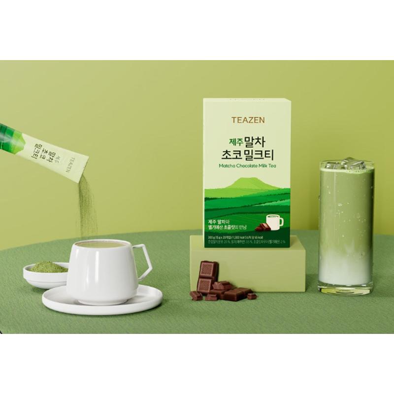 Teazen Matcha Czekoladowa Herbata Mleczna w Proszku 15g (5 opcji)