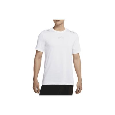 Sports Dry-Fit Knit Casual Short Sleeve T-Shirt Men Tops White DJ7816-100