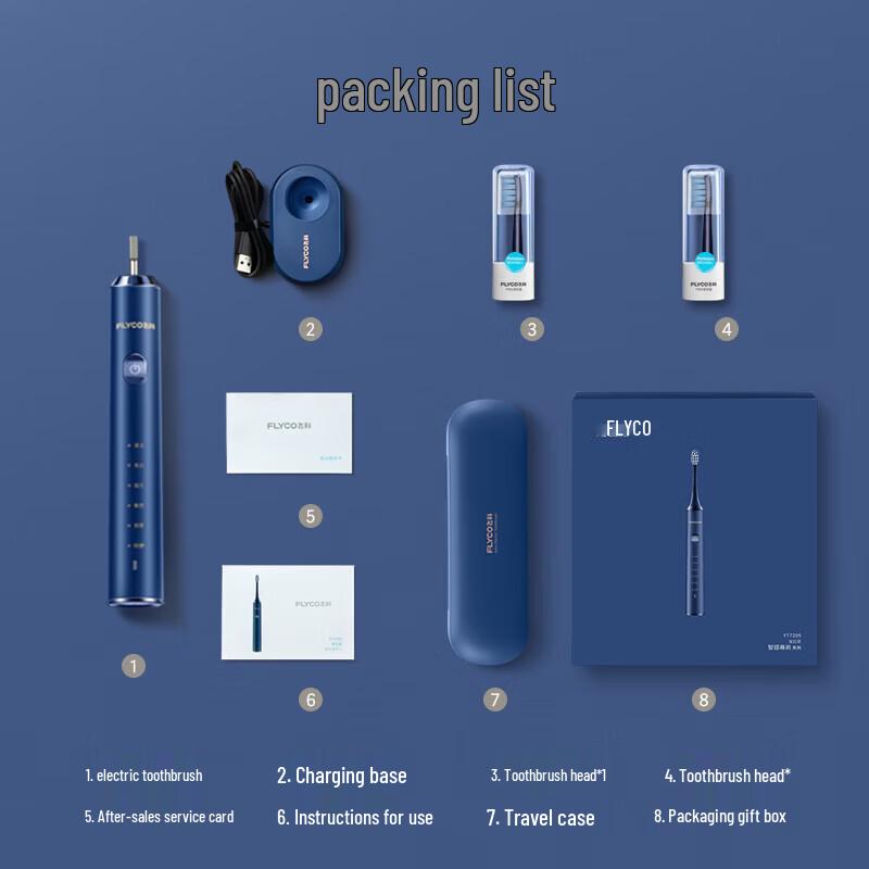 FLYCO FT7205 Sonic Electric Toothbrush CN plug (adapter included)