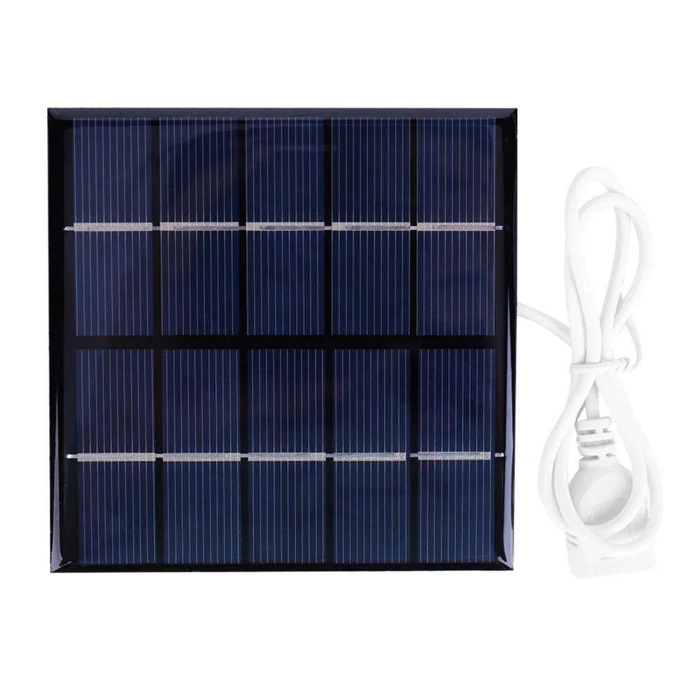3/5W 5/12V Small Solar Cell with Cable Solar Panel DIY Polysilicon Solar Epoxy Cell Charger for 9-12V Battery/Mobile Phone