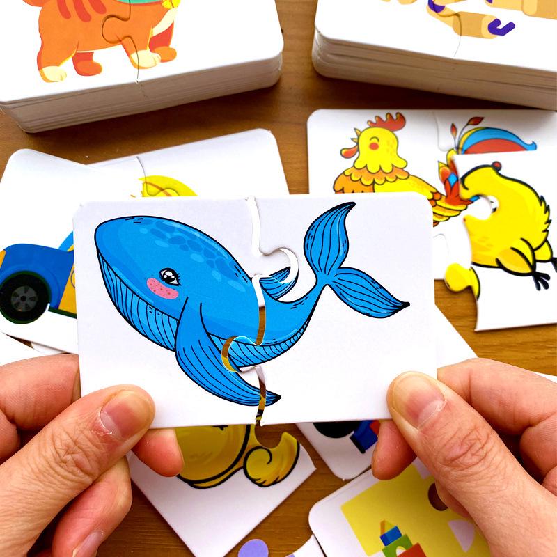 Handmade Cognitive Puzzle Cards for Toddlers: Educational Toys for Ages 1-3
