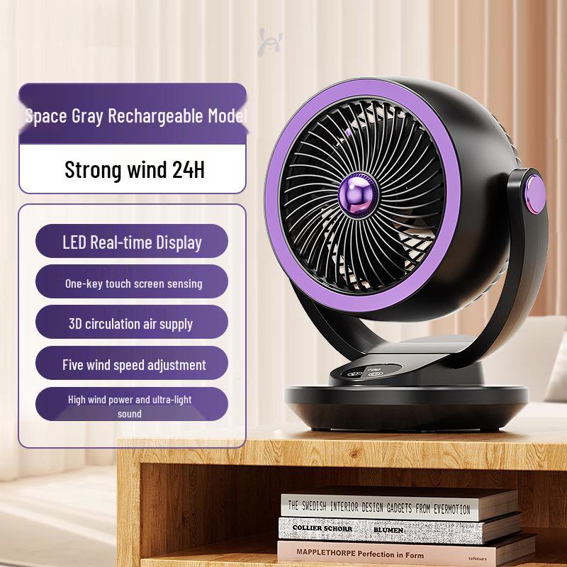 High-Power Desktop Air Circulation Fan - Quiet, Small, and Ideal for Student Dorms or Offices