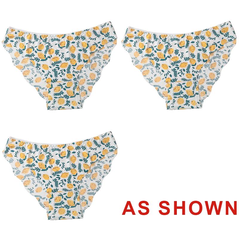 TERMEZY 3Pcs/Lot Women's Sexy Ice Silk Panties Printed High Elasticity Cool Briefs Low-Rise Seamless Breathable Briefs