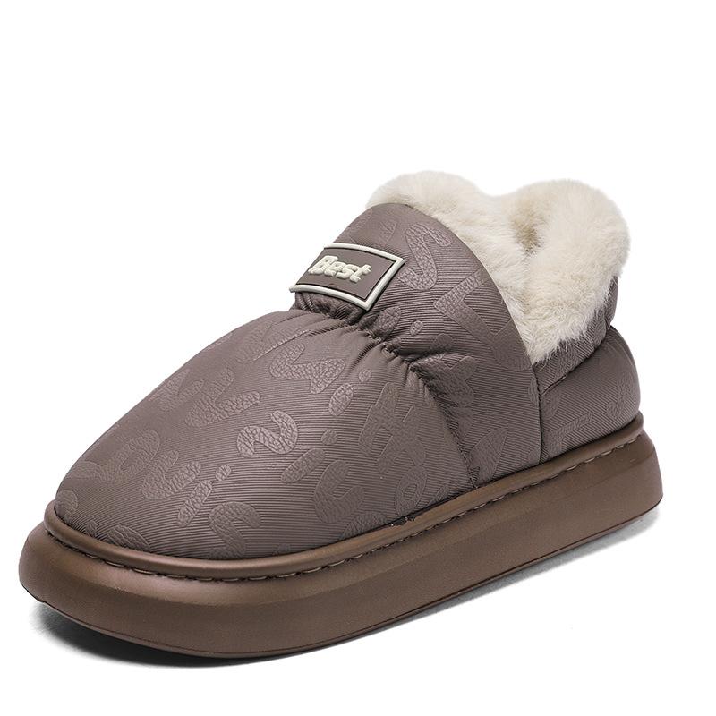 Winter New Casual Cotton Boots Men's Velvet Warm Snow Boots Fashion Wear Versatile Short Boots Bread Fluffy Shoes