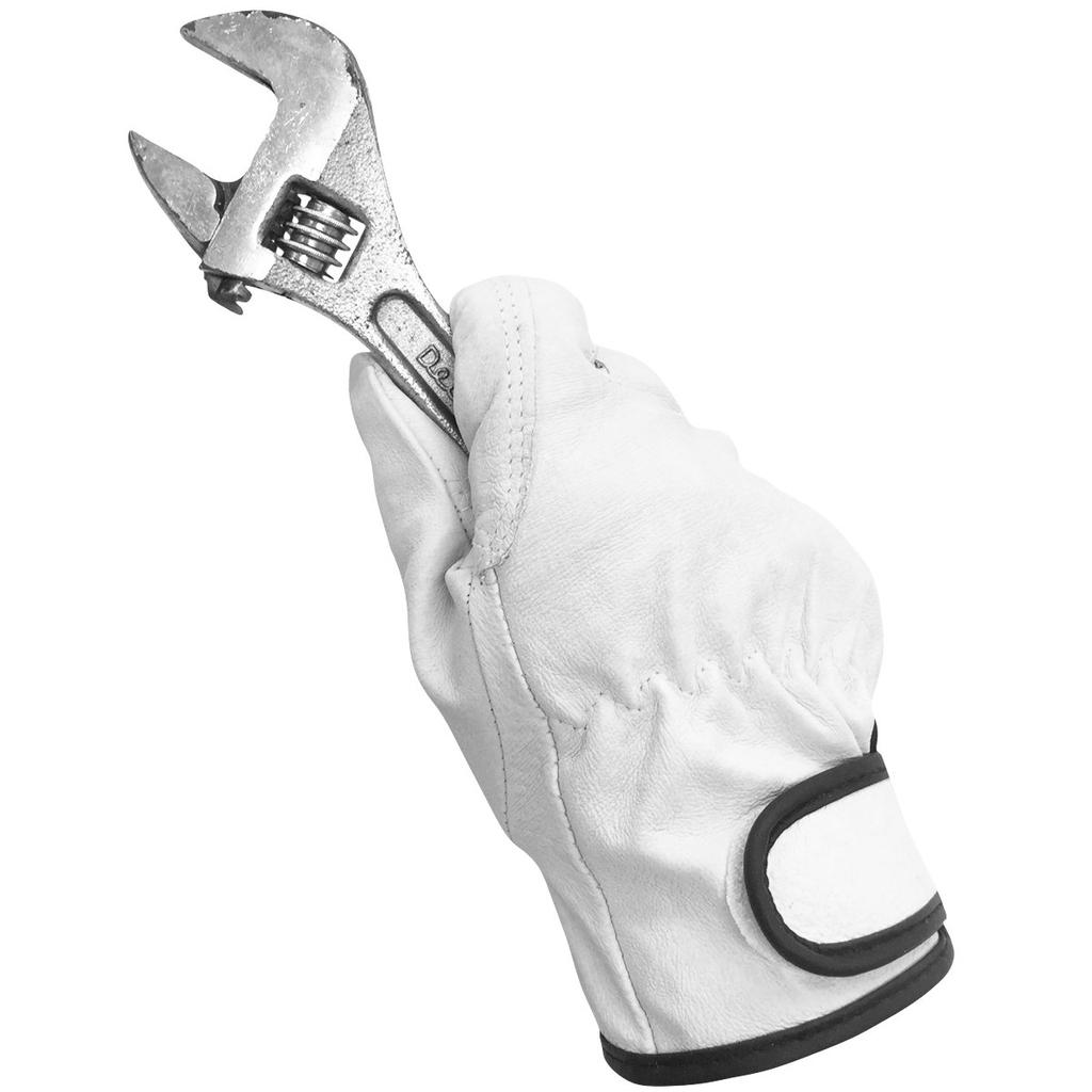 Ace Genuine Pig Leather with Size [ACE] Gloves, Velcro, 3-Pair Set, L, AG527-3P