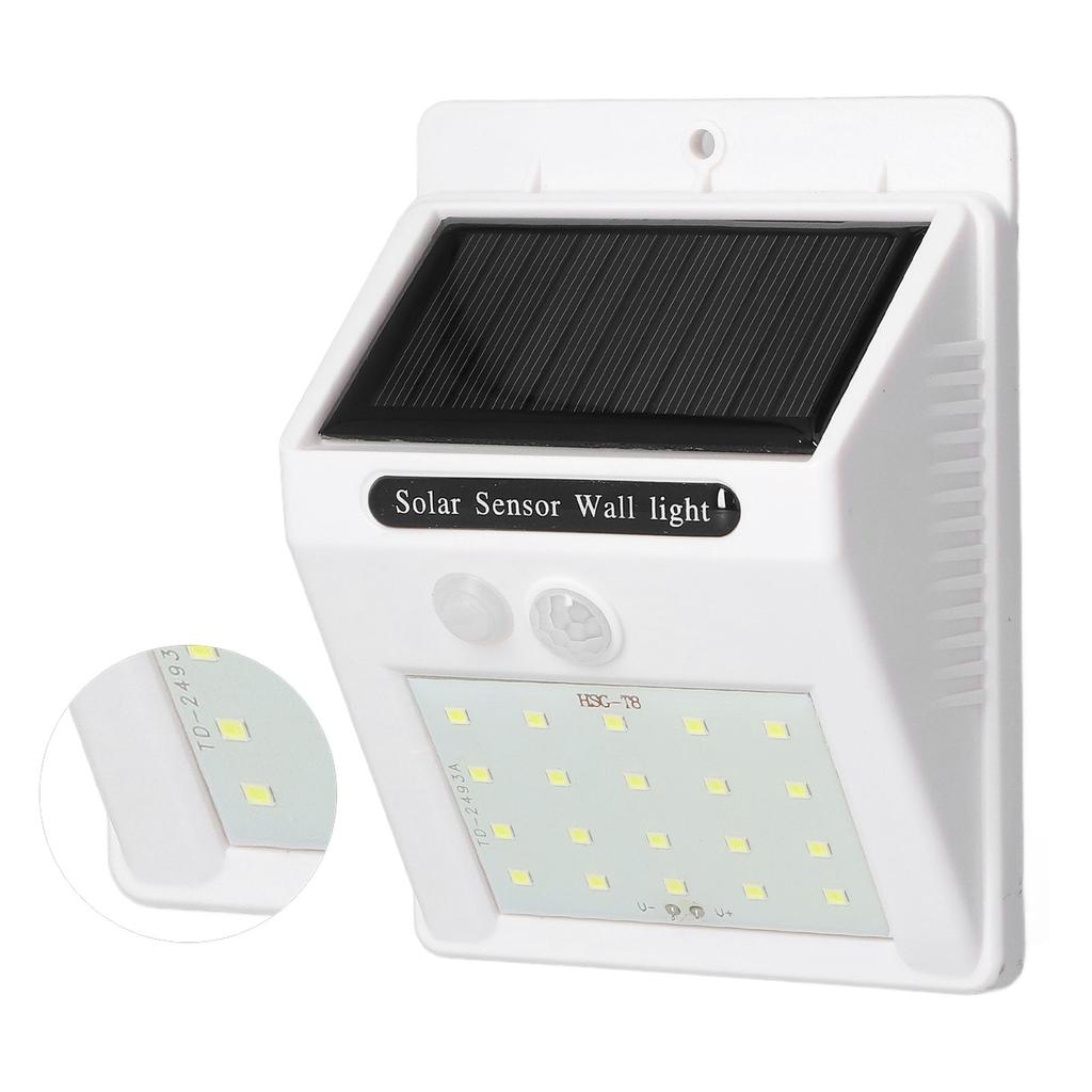 Solar Wall Light LED 3 Lighting Modes Waterproof Motion Sensing Auto Charging for RV