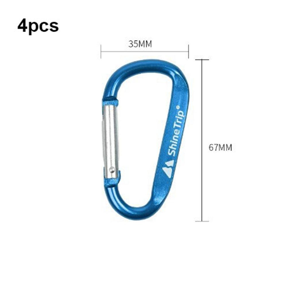 

4Pcs Multi Colors Safety Bottle Buckle Multifunctional Climbing Button Carabiner Outdoor Tool светло-синий
