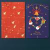 Cartoon Christmas Greeting Card Set Santa Claus Snowman Blessing Postcard for New Year Holiday Party Decoration