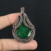 Emerald Pendant, 999 Copper Wire Wrapped Pendant Gemstone Jewelry, Handmade Pendant Amazing Jewelry, Gift For Her