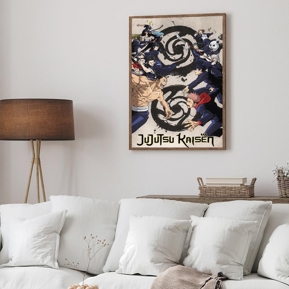 Amine Jujutsu Kaisen DIY Sticky Poster Fancy Wall Sticker for Living Room Bar Decoration Wall Decor