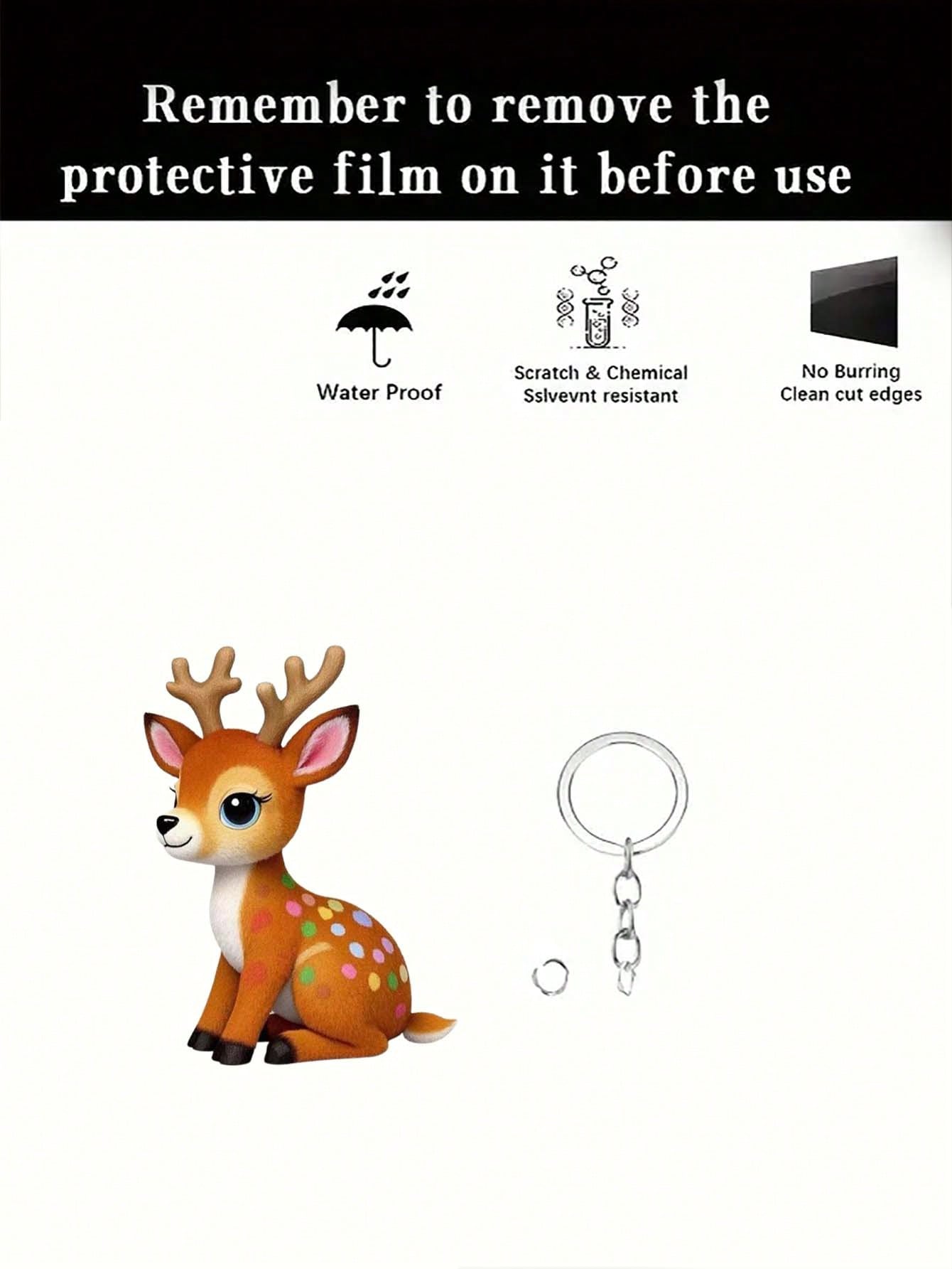 

Милий та слухняний брелок у вигляді плямистого оленя сіка — ідеальний святковий подарунок та декоративний елемент. Кругла пряжка легко встановлюється