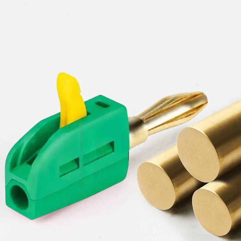 10Pcs Practical 4mm Banana Connectors 32A Current Power Without Solder Brass Contacts Industrial Electrical Connectors